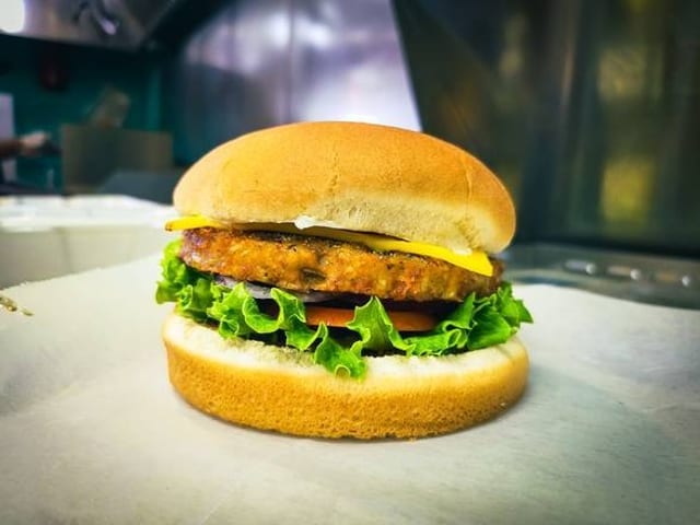 Veggie Cheeseburger.